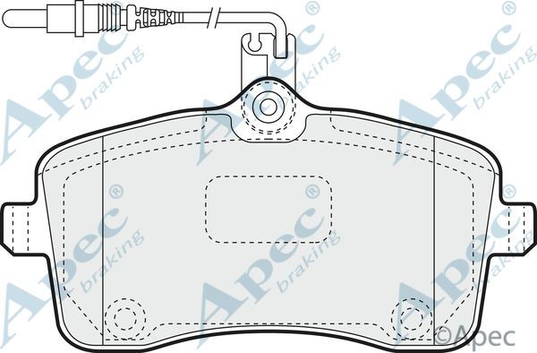 APEC BRAKING Piduriklotsi komplekt,ketaspidur PAD1417